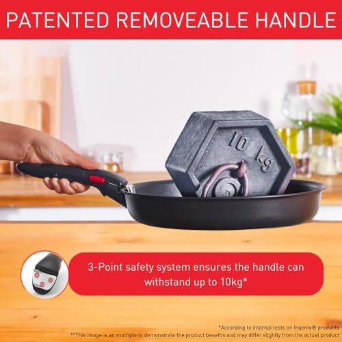 Lot de 2 poêles aluminium 24 et 28cm + 1 poignée L7239103 TEFAL - vue 5