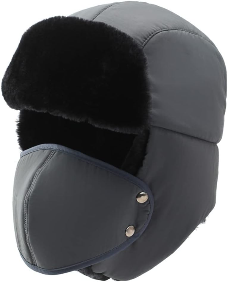 Windproof Warm Hat Winter Bomber Hats Men Women Thermal Snow Ski Cap Lei Feng Caps