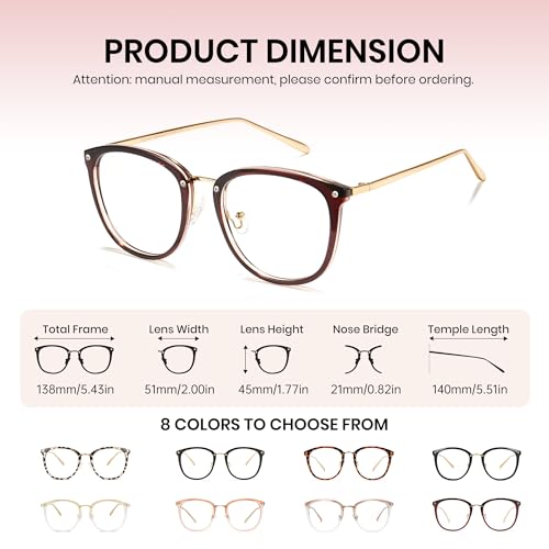 Image of Cyxus Stylish Blue Light Glasses for Woman, Lightweight Computer Glasses for Screen Time Anti Eye Strain for Work, Daily Use