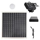 Caswynlife Riscaldatore portatile ad energia solare da 10 W per auto e recinti per animali domestici, ventola di riscaldamento a pannello solare con controllo della temperatura, struttura in plastica