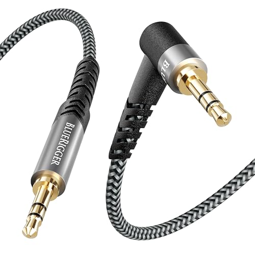 Câble 3,5 mm BlueRigger 90D M2M 1,8 m de rallonge audio jack mâle pour smartphone
