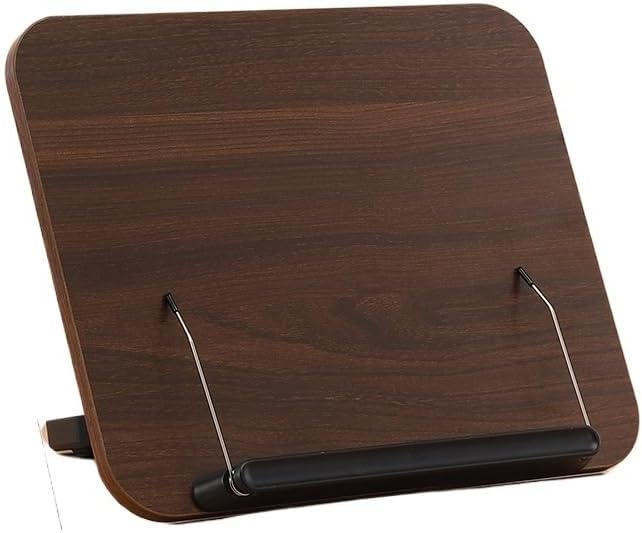 Density Board Book Stand ABS Reading Rack Wood Holder