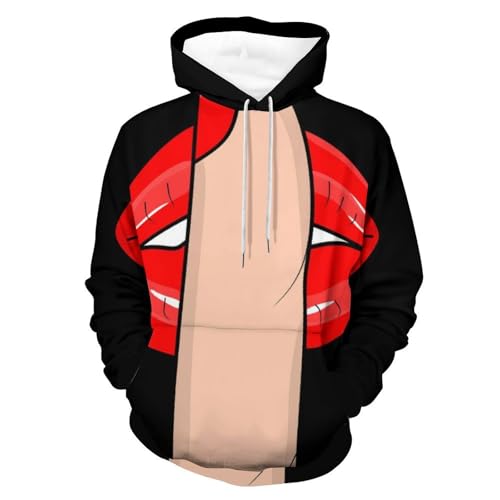 Sweats à capuche manche longue unisexe hoodie Lips contre le froid en S
