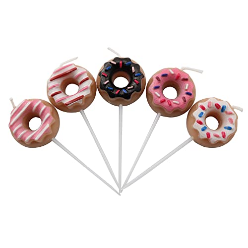 Xgng 2Boxes 10Pcs Donut Cake Candles Donut Party Pick Candles #TOP12