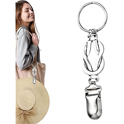 Bagima Hat Clip - Portable Travel Hat Clip, Metal Flower Handbag Duckbill Hat Holder for Outdoor Travel Accessories Cover