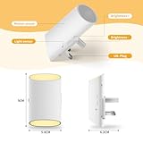 Night Light Plug in Wall with Motion Sensor and Dusk to Dawn Sensor, 7 Adjustable Brightness 100LM, Night/Off/AUTO Modes, 3000K Warm White LED Night Light for Baby, Hallways, Stairs, Bedrooms, 2 Pack - Image 6