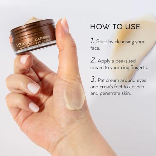 Velamo Advanced Caffeine Eye Cream: For Dark Circles Puffiness Under Eye Bags Wrinkles Fine Lines 0.5 Oz/15G thumb #4