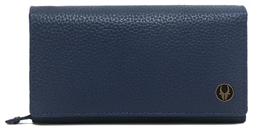 Image of WildHorn Women's Genuine Leather RFID Blocking Wallet | Tri-Fold High-Capacity Ladies Purse with Card Slots, Zipper Coin Pocket & Snap Closure | Ideal Gift for Women