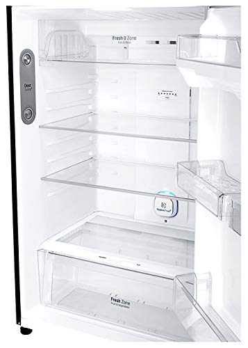 Image of LG 547L 2 Star Inverter Linear Frost-Free Double-Door Refrigerator (GN-C702SGGU, Black Glass, Door Cooling+)