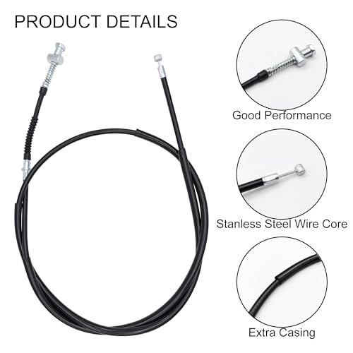 Image of 63 inch Mini Bike Rear Drum Brake Cable Line for Coleman Trail CT200U CT200U-EX BT200X Baja Heat Warrior Hensim Massimo MB165 MB200 196cc 212cc 6.5 Hp Yerf Dog ATV Scooter Dirt Bike