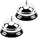 MROCO 2 Count Big Call Bells 3.38 Inch Diameter, Service Bell, Desk Bell with Metal Anti-Rust Construction for Call Customer Service, Restaurant Games,Hotel Bell, Dinner Bell and Teacher Bell