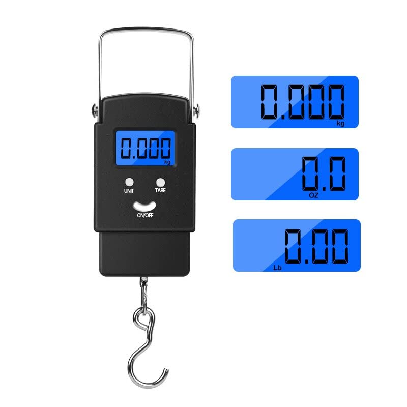 Bathroom Scale, Digital Hanging Scales Battery Powered Electronic Portable Luggage Balance Hook with Backlight for Fishing Hunting Farm Outdoor Weighing