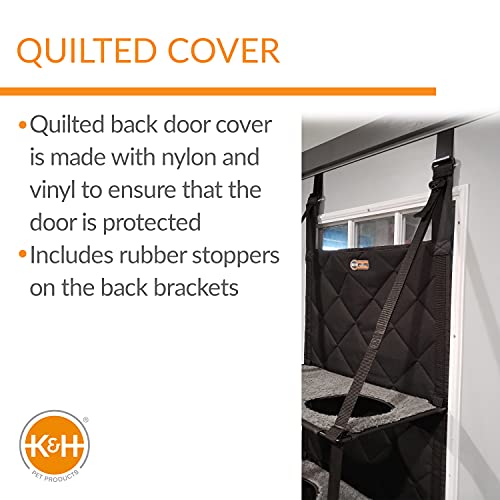 K&H Pet Products Hangin Cat Tree Door Mounted Cat Furniture, Space Saving Multi-Level Wall Perch Hammock Bed, Interconnecting Levels, Collapsible, Tool-Free Assembly - Gray - Fits Doors <80in H - Thumbnail 4