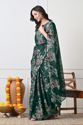Image of MIRCHI FASHION Saree for Woman Chiffon Tie Dye Printed | Lightweight Daily Wear Women's Sari with Unstitched Blouse Piece (Available in 10 Colors)