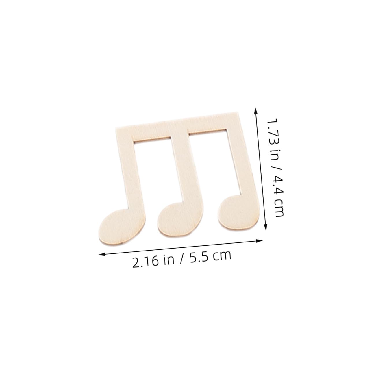 DOITOOL 100 piezas Notas Musicales Madera sin Terminar para Manualidades Decoración Fiestas Pintura Infantil Creatividad Familiar