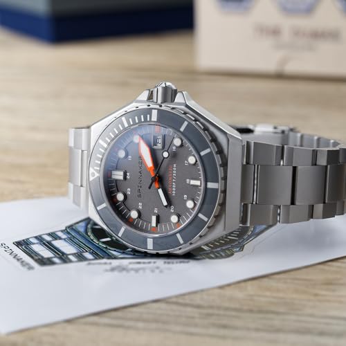 Image of Spinnaker Dumas Men's Watch - Automatic Dive Watch for Men, 44mm Stainless Steel Case, Stainless Steel Strap, Water Resistant 300m, SP-5081