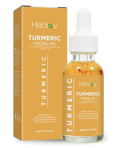 Elastalift Turmeric Oil Facial Skin Care Serum For Face. Antioxidant Moisturizer Skincare Serum Formula W/Rose Extract & Jojoba Oil For Dry Skin, Redness, & Skin Blemishes, 1.8 Fl Oz