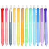 COLNK Assorted Colors Ballpoint Pens, Medium Point 1.0mm,Comfortable Triangle Grip Colored Pen Ballpoint Set for Journaling Planner,Long Lasting Writing,12 Count