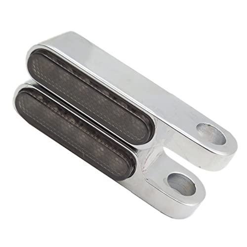 CICMOD Motorcycle LED Turn Signals 2PCS Mini Handlebar Brake Clutch Marker Lights Chrome for Harley