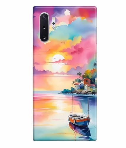 Image of Printed Hard Back Case Cover & Compatible for Samsung Galaxy Note 10 Plus /Samsung Galaxy Note 10 Pro | Nature Painting Art (Multicolor) - D1180