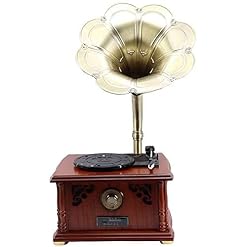 Gramophone, Haut-Parleur rétro Gramophone Bluetooth Tourne-Disque avec Radio FM Turnable Sound Box Haut-Parleur sans Fil… - Les Beatles, Paul McCartney, John Lennon, RIngo Starr, George Harrison Gramophone, Haut-Parleur rétro Gramophone Bluetooth Tourne-Disque avec Radio FM Turnable Sound Box Haut-Parleur sans Fil… – Image 5