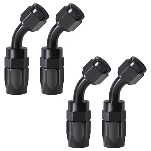 SDZONGES 6AN 45-Grad Armaturen Schwarz 4Stück