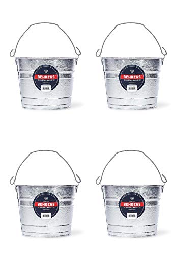 Behrens 1205 5-Quart Steel Pail 4 Pack
