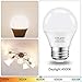 Cotanic A15 LED Bulb, Ceiling Fan Bulbs 6W (60W Equivalent),4000K Natural Daylight,E26 Standrad Base Light,600lm,CRI 80+ LED Globe Shape Bulb,Non-Dimmable,6 Packs