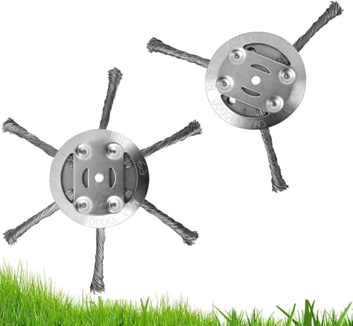 YYingYu 2025 2PCS Universal Steel Wire Trimmer Head - Replacement for Electric/Battery Cordless String Trimmers & Weed Eaters (3Blades+6Blades)