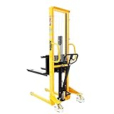 Xilin Manual Pallet Stacker 1100lbs Capacity 63" Hydraulic Lift Height Adjustable Forks Handling Too