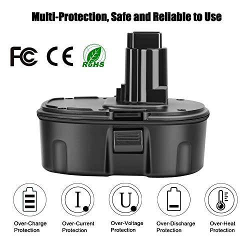 JYJZPB 2Pack 4.5Ah DC9096 DC9098 for De Walt 18V XRP Battery Replacement DC9099 DW9098 DW9099 DW9095 DW9096 DE9039 for De Walt 18 Volt XRP Cordless Power Tools