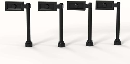 Miniatura 9 de Juego de 4 banderas americanas personalizadas con poste de ladrillos de construcción, 4 piezas en azulejos de 2 x 2 pulgadas, creativas compatibles