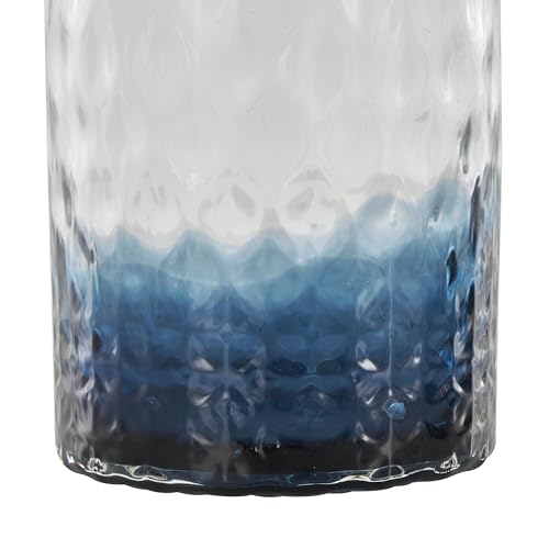 Deco 79 Glass Geometric Living Room Decorative Jars Faceted Ombre Decorative Container with Diamond Knobs, Set of 2 Jar with Lid 9", 7"H, Dark Blue by Deco 79 - Image 5