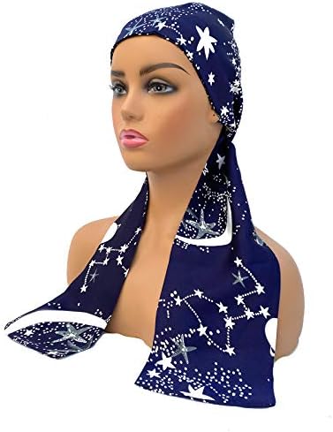 UPTOUP Wig Band Wig Wrap Satin Edge Laying Scarf For Lace Wigs Doing Baby Hair Non Slip Hair Wrap Keep Wig Secured Soft Women's Satin Wig Headband (Starry Sky)