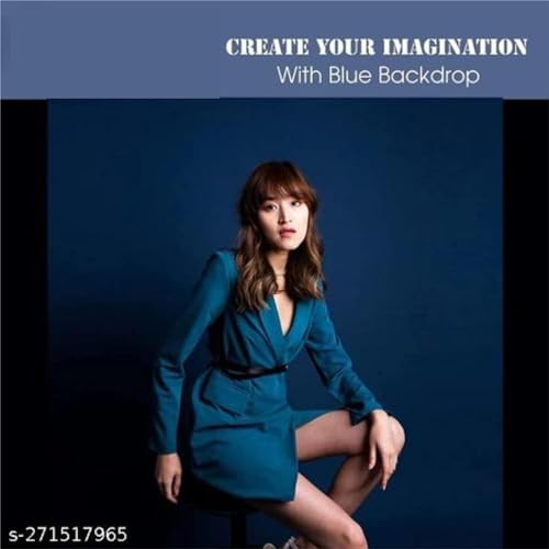 Image of HomeArt 8x9 Feet Navy Blue Backdrop for Decoration, Photography, Chroma Key Virtual Background Sheet for Photography Zoom Meeting, Cloth Curtain for Video Studio Streaming Gaming Photoshoot