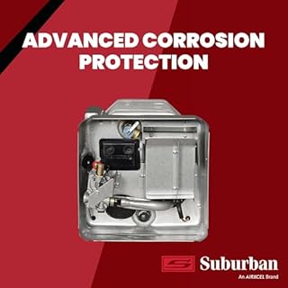 Suburban 5243A Water Heater Sw10De W/H 10 Gal Dsi/Electri, Silver & Black