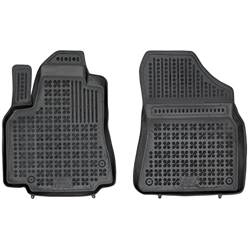 REZAW PLAST 201212P Tapis de sol Caoutchouc noir Avant Compatible avec CITROËN Berlingo II B9, PEUGEOT Partner II Tepee Partner II Van