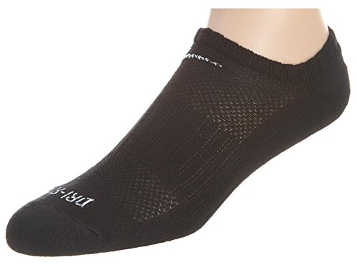 Nike Men's Dri-FIT No Show 6-Pair Pack, Black/(White), Medium