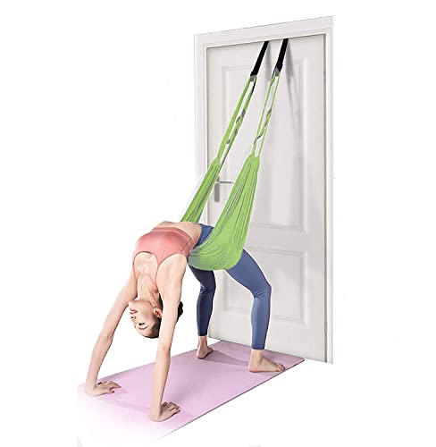 Fitness Yoga Stretching Strap, Adjustable Leg Stretcher Back Bend Assist Trainer, Improve Leg Waist Back Flexibility Home Gym Equipment for Rehab Pilates Ballet Cheerleading Splits Gymnastics (green)