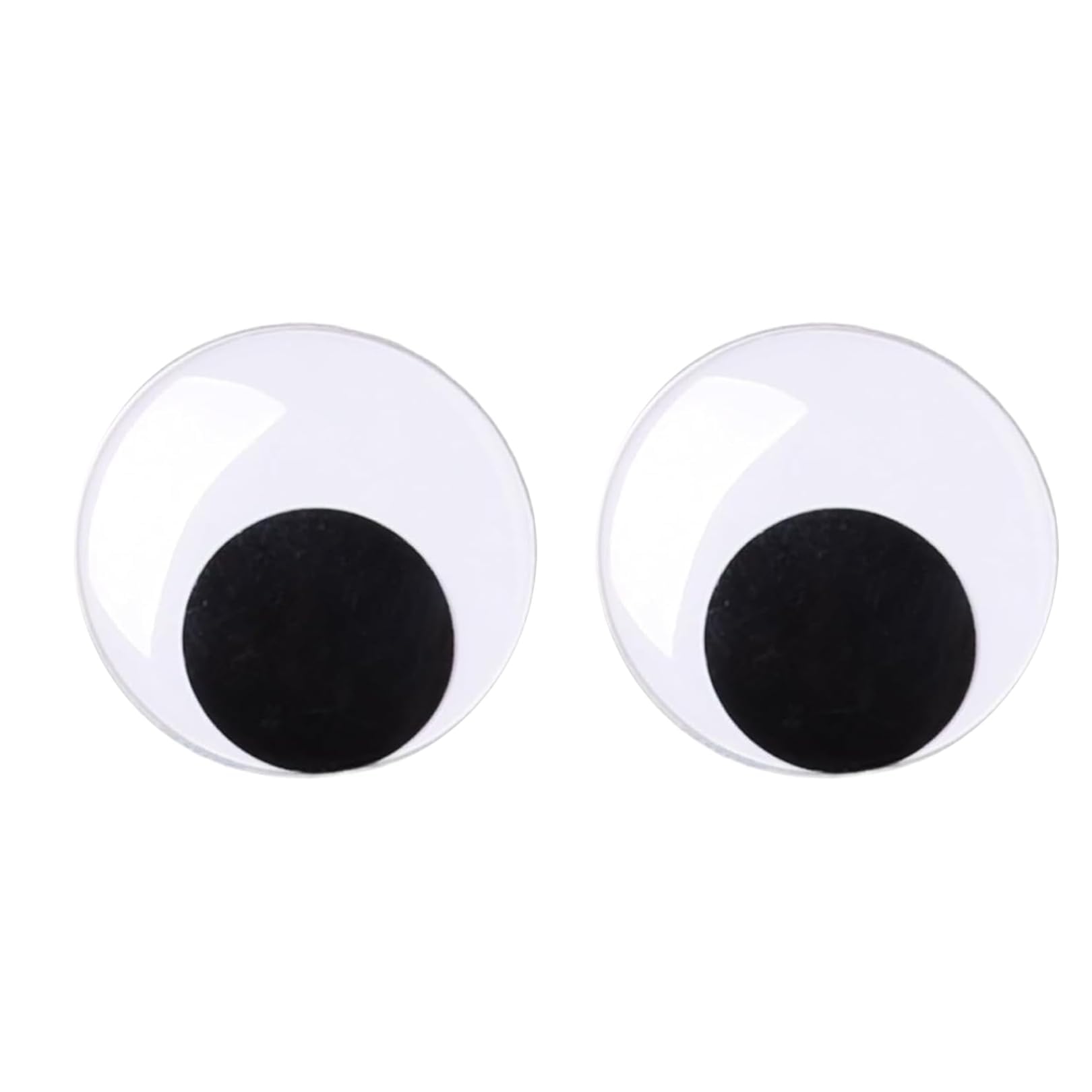 Sgethch White 2 Pcs Giant Googly Eyes Self Adhesive - 80Mm Large Wiggle Eyes For Crafting - Black & Sticky Eyeball Stickers For Christmas Tree, Refrigerator, Car & Diy Party Decorations