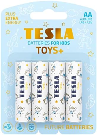 Tesla TOYS+Serisi, Oyuncaklara Özel Üretilen Alkalin Pil (Maximum Power) Geleceğin Pillleri (MAVİ BOY, AA4) Kalem Pil - Görsel 1