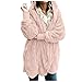 Bluelucon Fleecemantel Damen Große Größen Lang Outdoor mit Kapuze Teddy Coat Herbst Winter Warm Cardigan Frauen Winterjacke Lose Teddyweste Mantel Full Zip Mantel Fleecejacke Kapuzenmantel