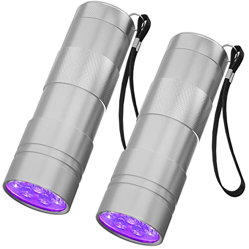 COSOOS Black Light Flashlight, 2 Pack 12LED 395nm...