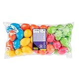 Idena 31520 - Set XXL de Huevos de Pascua con 50 Huevos de plástico de Colores para Manualidades, Pintar, Pegar y Colgar, como decoración para Ramos y Ramas en Pascua