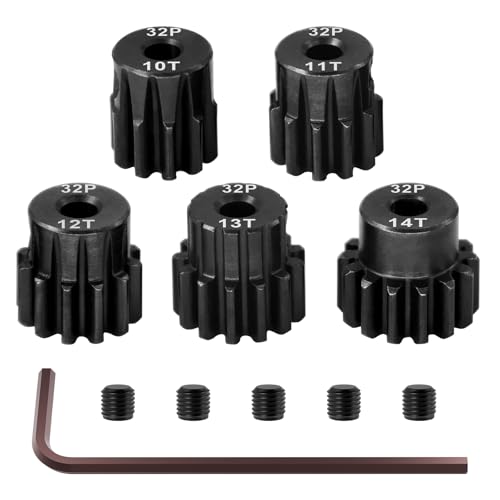 OGRC Steel Hardened 32P Pinion Gears 10T 11T 12T 13T 14T 3.175mm Shaft for Traxxas Arrma HSP HPI AXIAL Tamiya Losi 1/10 RC Car