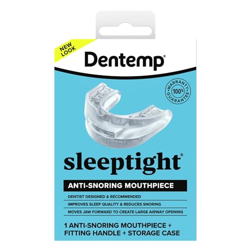 Dentemp SleepTight Mouthpiece – Anti Snoring Device - Custom Fit Snoring Mouthguard for a Better Night's Sleep - Device Designed by Dentist and Made in USA 1pk (Packaging May Vary)