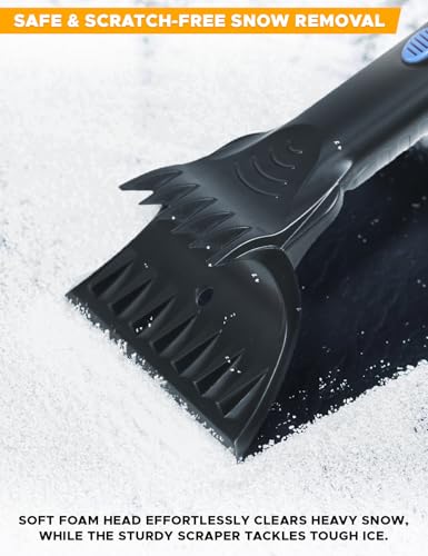 Image of EcoNour 49 inch Snow Broom with Ice Scraper for Car Windshield & Windows