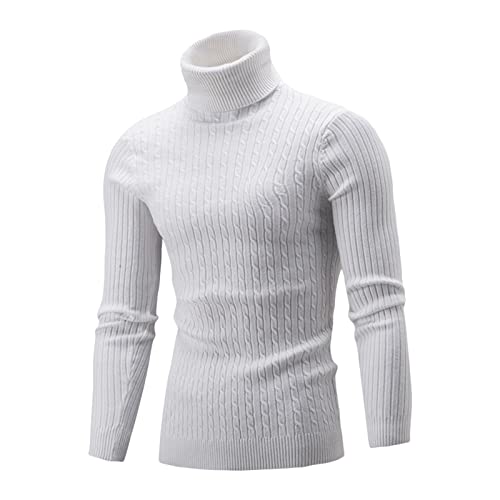 Slim Fit Turtleneck Sweater for Men Knit Thermal Turtle Neck Pullover Sweaters Casual Basic Ribbed Knitted Pullovers