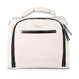 JuJuBe Insulated Bottle Bag, Breastmilk Cooler Bag Fits 3 Baby Bottles, Storage Tote for Nursing Mom, Daycare & Travel, Lunch Bag w/Handle & Shoulder Strap (Cloud)