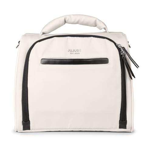 Image of JuJuBe Insulated Bottle Bag, Breastmilk Cooler Bag Fits 3 Baby Bottles, Storage Tote for Nursing Mom, Daycare & Travel, Lunch Bag w/Handle & Shoulder Strap (Cloud)